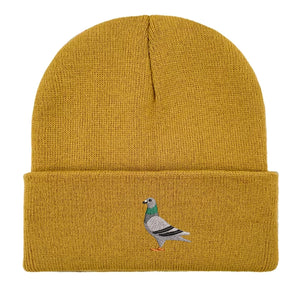 Pigeon Embroidered Beanie Hat