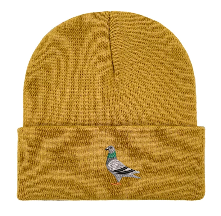 Pigeon Embroidered Beanie Hat